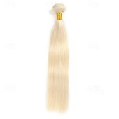 cheap 1 Bundle Human Hair Weaves-Brazilian Human Hair 613# Blonde Hair 1 Bundle straight hair 10-30 Inches