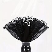 cheap Wedding Decorations-1 Roll Flower Wrapping Mesh with Pearls - Polyamide Florist Netting for Bouquet Packaging Valentine&#039;s Day Birthday Wedding Decor Gift Wrapping Supplies 15-inch