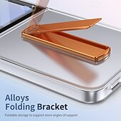 cheap Samsung Cases-Phone Case For Samsung Galaxy Z Flip 7 Z Flip 6 Z Flip 5 Z Flip 4 Z Flip 3 Back Cover with Stand Holder Magnetic Support Wireless Charging Retro TPU PC