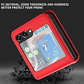 cheap Samsung Cases-Phone Case For Samsung Galaxy Z Flip 6 Z Flip 5 Z Flip 4 Z Flip 3 Back Cover Shockproof Retro TPU PU Leather