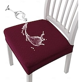 billiga Stolsöverdrag-vattenavvisande stol sittfodral för matsal kök stretch jacquard stol sittfodral avtagbar tvättbar anti-damm stol sittdyna skydd överdrag
