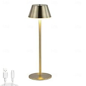 levne Stolní lampy-luxusní led kovová stolní lampa - usb nabíjecí noční stolek noční světlo do domácí obývací ložnice 1ks