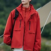 cheap Softshell, Fleece &amp; Hiking Jackets-Women&#039;s Softshell Jacket Hiking Jacket Winter Outdoor Color Block Thermal Warm Windproof Water Resistant 3-in-1 Jacket Winter Jacket Fleece Jackets Traveling Black Ivory Pink Red Orange