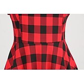 economico Vestiti-Retrò Vintage Anni 1950 Abito da cocktail Vestito Vestito Svasato A Pois Griglia / Plaid Per donna Mascherata Evento / Festa Addio al Nubilato Festival Adulti Vestito Abiti per il ritorno