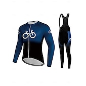 cheap Men&#039;s Clothing Sets-Men&#039;s Cycling Jersey Black&amp;White Bib set Top MTB Bicycle Shirt Mountain Road Riding Clothing Short Sleeve Cyclist biking Quick Dry Breathable 3 Rear Pockets