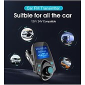 preiswerte Bluetooth Auto Kit/Freisprechanlage-FM-Transmitter, AUX-Audio-Stereo-Empfänger, MP3-Player fürs Auto, Dual-USB-Autoladegerät, Freisprecheinrichtung, Bluetooth 5.0, Auto-Kit