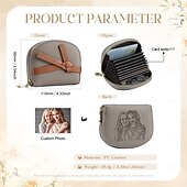 baratos Para mulheres-Carteira de Foto Gravada Personalizada - Melhor Presente para Mãe - Carteira de Couro Personalizada com Foto Presente Perfeito para Casamento Dia das Mães Aniversário Natal e Presente Sazonal para Ela