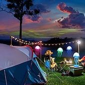 abordables Lampes de table-Lampe méduse colorée - tentacules rotatives, veilleuse à commande tactile, lampe de bureau amusante portable avec mode veille, parfaite pour le salon, le camping en plein air, la chambre et la décoration intérieure