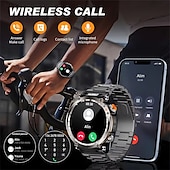 お買い得  スマートウォッチ-HT30 スマートウォッチ ブルートゥース通話 メンズ アウトドア スポーツ フィットネス コンパス 心拍数 健康モニタリング 600mAh 大容量バッテリー スマートウォッチ