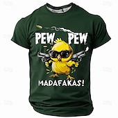 cheap Men&#039;s Funny T shirts-Men&#039;s Chick Funny T Shirt Short Sleeve T shirt 3D Print Crew Neck Shirt Fashion Daily Street Daily Black Blue Green Summer Spring Clothing Apparel S M L XL XXL XXXL