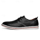 cheap Semi-Formal-Men&#039;s Casual Lace-Up Shoes – Vibrant Faux Leather Upper, Lightweight Design, Non-Slip Sole, Perfect for Everyday Wear and Summer Outings