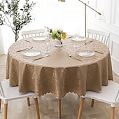 abordables Nappes-nappe ronde nappe en vinyle essuyable nappe de printemps toile cirée ferme pique-nique en plein air couverture de table en tissu pour salle à manger de mariage