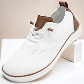 cheap Men&#039;s Sneakers-Men&#039;s Lightweight Barefoot Shoes Knit Sneakers - Breathable Casual Shoes with Lace-Up Design for Walking, Travel and Daily Wear