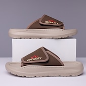 preiswerte Urlaubsandalen-Verstellbare Slide-Sandalen für Herren – bequeme, rutschfeste, leichte Freizeit-Hausschuhe für drinnen und draußen