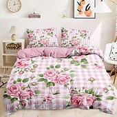 economico 100% cotone-set copripiumino con motivo floreale geometrico set morbido set di biancheria da letto in cotone di lusso in 3 pezzi set decorazioni per la casa regalo twin completo king size copripiumino queen size