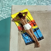 baratos conjuntos de toalhas de praia-toalha de praia de sol e praia de qualidade premium ultramacia absorvente leve durável secagem rápida design vibrante perfeito para praia piscina banhos de sol viagem acessório de verão confortável e elegante