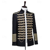 お買い得  トップス-レトリ／ヴィンテージ ロココ調 コート 仮面舞踏会 サーカスジャケット プリンス 貴族 男性用 カーニバル マスカレード マルディグラ イベント／パーティー 成人 コート 春 秋冬