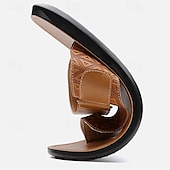cheap Outdoor Sandals-Men&#039;s Geometric Embossed Open-Toe Sandals – Adjustable Strap Design for Casual Beach and Summer Wear
