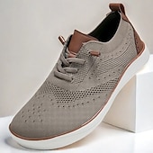 cheap Men&#039;s Sneakers-Men&#039;s Lightweight Barefoot Shoes Knit Sneakers - Breathable Casual Shoes with Lace-Up Design for Walking, Travel and Daily Wear