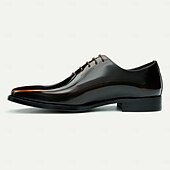 economico Scarpe Eleganti Classiche-scarpe oxford da uomo in pelle verniciata di vacchetta di prima qualità - calzature eleganti da lavoro con finitura lucida ed elegante, ideali per matrimoni, ufficio e occasioni formali