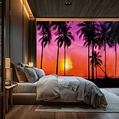 Χαμηλού Κόστους Ταπισερί Ωκεανικής Παραλίας-Καλοκαιρινές Φοινικιές Κρεμαστή Ταπισερί Τέχνης Τοίχου Μεγάλη Ταπισερί Μωσαϊκό Διακόσμηση Φωτογραφίας Φόντο Κουβέρτα Κουρτίνα Σπίτι Υπνοδωμάτιο Σαλονάκι Διακόσμηση