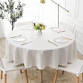 abordables Nappes-nappe ronde nappe en vinyle essuyable nappe de printemps toile cirée ferme pique-nique en plein air couverture de table en tissu pour salle à manger de mariage
