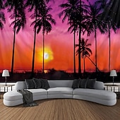 Χαμηλού Κόστους Ταπισερί Ωκεανικής Παραλίας-Καλοκαιρινές Φοινικιές Κρεμαστή Ταπισερί Τέχνης Τοίχου Μεγάλη Ταπισερί Μωσαϊκό Διακόσμηση Φωτογραφίας Φόντο Κουβέρτα Κουρτίνα Σπίτι Υπνοδωμάτιο Σαλονάκι Διακόσμηση