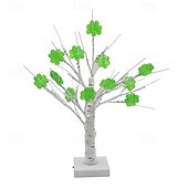 cheap Decorative Lights-St. Patrick&#039;s Day Clover Decorative Night Light 45CM 13 LEDs  - USB/Battery Dual Powered with 8-Function Remote Control for Indoor Party Atmosphere Decoration 1pc