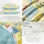 cheap 100% Cotton-Geometric Floral Pattern Duvet Cover Set Set Soft 3-Piece Luxury Cotton Bedding Set Home Decor Gift Twin Full King Queen Size Duvet Cover