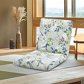 billige Spisestoltrekk-stretch foldegulv gaming stoltrekk uten stol, trykt justerbar gulv stol slipcover gulv lazy stoltrekk meditasjon lounge stol beskytter trekk