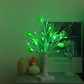 cheap Decorative Lights-St. Patrick&#039;s Day Clover Decorative Night Light 45CM 13 LEDs  - USB/Battery Dual Powered with 8-Function Remote Control for Indoor Party Atmosphere Decoration 1pc