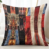 ieftine Stil vintage-Husă decorativă vintage etnică pentru perne 1PC husă moale pătrată pentru perne de canapea husa pentru dormit living canapea fotoliu