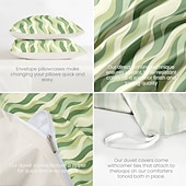 baratos 100% algodão-Conjunto de capa de edredom 100% algodão conjunto de edredom com padrão geométrico, conjuntos de cama com capa de edredom boho impressa com fronha envelope, decoração de quarto capa de edredom king