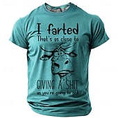 baratos Camisetas engraçadas para homens-Camiseta Gráfica Masculina Engraçada - Eu Peidei Isso é o Mais Próximo de Me Importar Camiseta de Humor Sarcástico