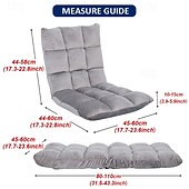 billige Spisestoltrekk-stretch foldegulv gaming stoltrekk uten stol, trykt justerbar gulv stol slipcover gulv lazy stoltrekk meditasjon lounge stol beskytter trekk