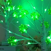 cheap Decorative Lights-St. Patrick&#039;s Day Clover Decorative Night Light 45CM 13 LEDs  - USB/Battery Dual Powered with 8-Function Remote Control for Indoor Party Atmosphere Decoration 1pc