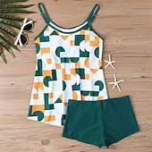 economico Surfing Tankinis &amp; Bikinis-Per donna Tankini Costume da bagno a due pezzi Costumi da bagno Costumi da bagno Nero Blu Traspirante Asciugatura rapida Leggero Senza maniche - Nuoto Surf Spiaggia Estate Primavera Plus Size