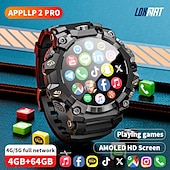cheap Smartwatch-LOKMAT APPLLP 2 PRO Smart Watch 1.508 inch 4G LTE Cellular Smartwatch Phone 3G 4G Bluetooth Pedometer Call Reminder Heart Rate Monitor Compatible with Android iOS Women Men GPS Hands-Free Calls Media