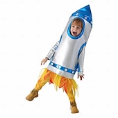 abordables Déguisements de couple et de groupe-Extraterrestre Astronaute fusée Costume de carnaval Groupe Costume de Cosplay Enfant Garçon Fille Cosplay Utilisation Soirée Scène Halloween Carnaval Costume de carnaval facile