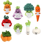 preiswerte Partybedarf-handgemachtes emotionales Gurkengeschenk Gurke Gehäkelte Puppe inspirierende Geschenke mit Karten süß gestrickt lustige Unterstützung Gurkenkartoffel Freund Geburtstag
