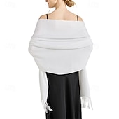 baratos envoltórios de convidados de casamento-xale de pashmina macio e sedoso envolve lenço de cores sólidas para vestidos de noite de casamento