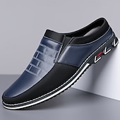 abordables Sabots et mules-Homme Sabots et mules Cuir PU Confortable Antidérapantes Mocassins Noir Bleu Marron