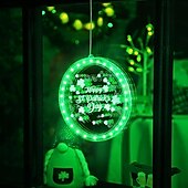 cheap Decorative Lights-St. Patrick&#039;s Day Decorative Window Light - Battery Powered Suction Cup Hanging Light for Irish Festival Decoration 1pc