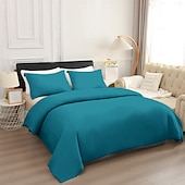 cheap Duvet Cover Sets-Duvet Cover Queen Size 3 Piece Queen Duvet Cover Set, Soft Double Brushed Queen Size Duvet Covers with Zipper Closure, 1 Duvet Cover and 2 Pillow Shams