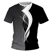 billiga Pojkens 3D Vision &amp; Geometri-Pojkar 3D Grafisk T-shirt Kortärmad Sommar Vår Mode Grundläggande Barn 4-12 år Rund hals Utomhus Ledigt Dagligen Normal