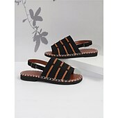 cheap Casual Sandals-Women&#039;s Braided Strap Sandals with Slingback Design – Comfortable Summer Footwear for Casual and Outdoor Activities