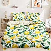 baratos 100% algodão-100% algodão conjunto de capa de edredão conjunto de padrão laranja conjunto de capa de edredom conjunto de cama macio 2/3 peças conjunto de cama de luxo decoração de casa presente rei rainha capa de