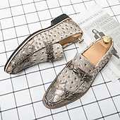 levne Poloformální-pánské hnědé mokasíny z umělého semiše se pštrosím vzorem – stylové slip-on boty pro formální i běžné příležitosti