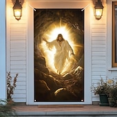 halpa Garaasi- ja ovibannerit-Oven Koristeet Oven Peitot Jeesus Oven Gobeliini Oven Verho Koristus Tausta Sisä-/Ulko-oven Banneri Etuovelle Maalaistalon