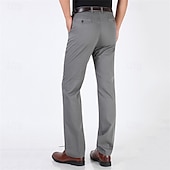 abordables Delgado-Hombre Graduación pantalones de traje Pantalones Chinos Botones Bolsillo Plano Comodidad Formal Fiesta Trabajo Moda Estilo clásico Dunkelkaki Caqui Claro Microelástico